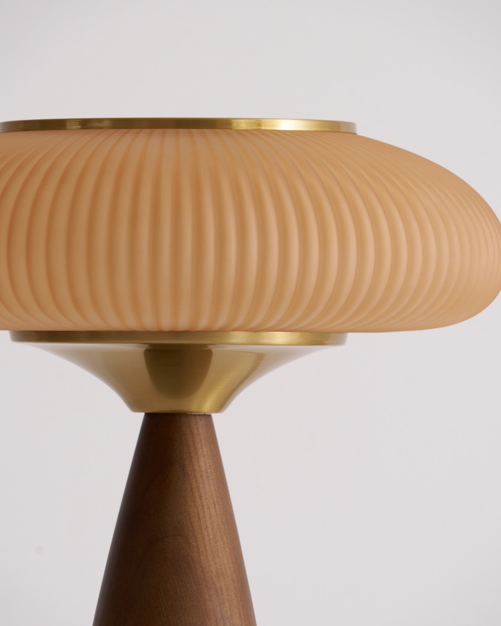 Cielo Table Lamp | Wooden & Glass | Amber Shade