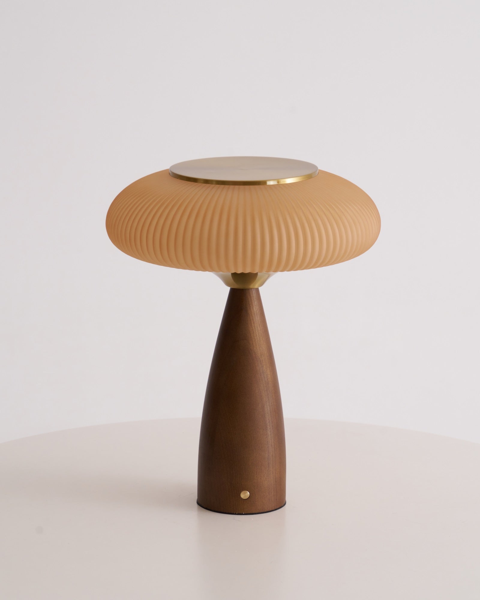 Cielo Table Lamp | Wooden & Glass | Amber Shade