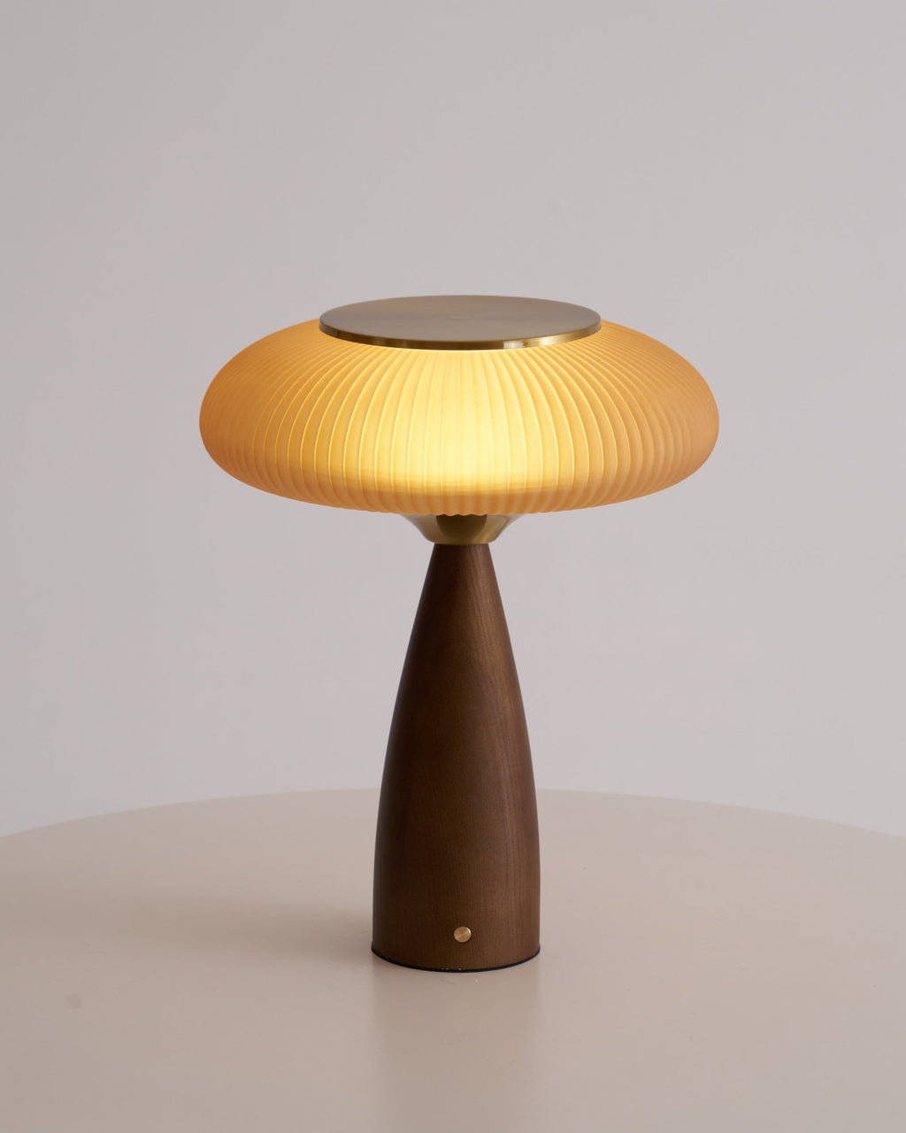 Cielo Table Lamp | Wooden & Glass | Amber Shade