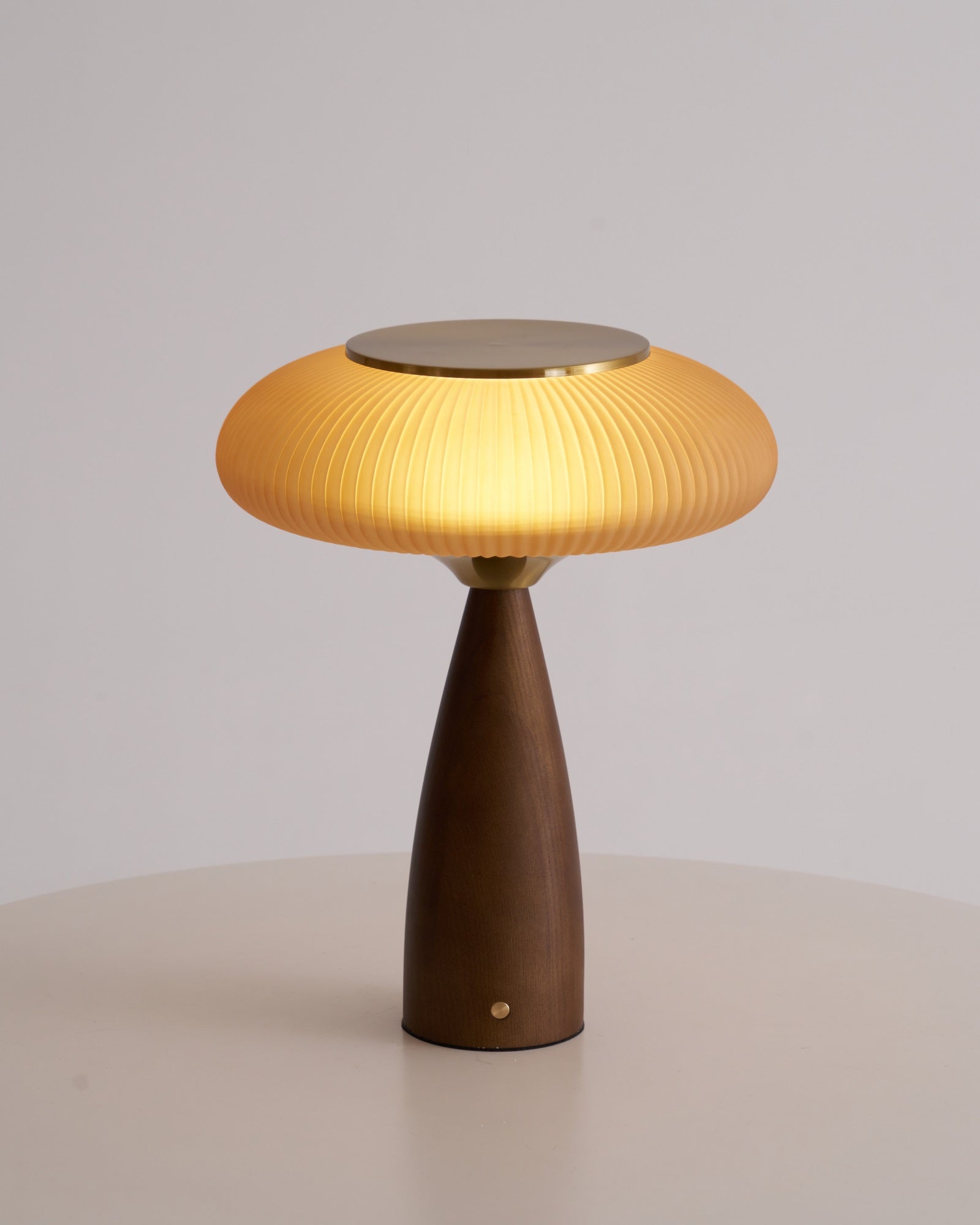 Cielo Table Lamp | Wooden & Glass | Amber Shade