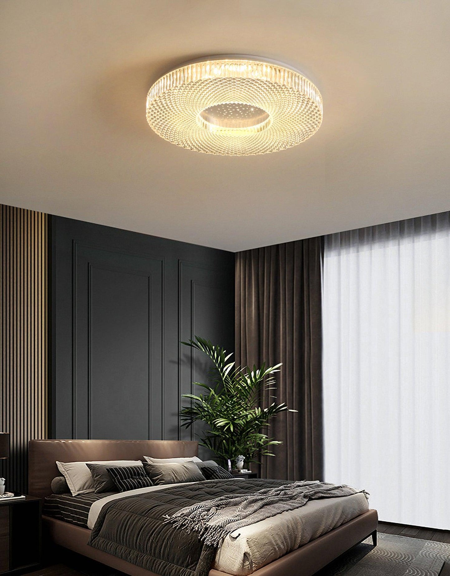 Cimona Flush Light | Iron & Acrylic | Gold or White