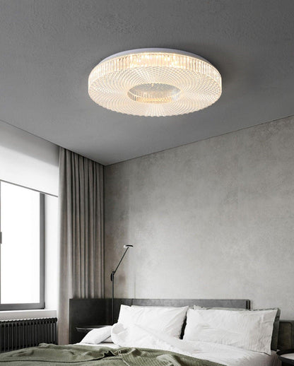 Cimona Flush Light | Iron & Acrylic | Gold or White