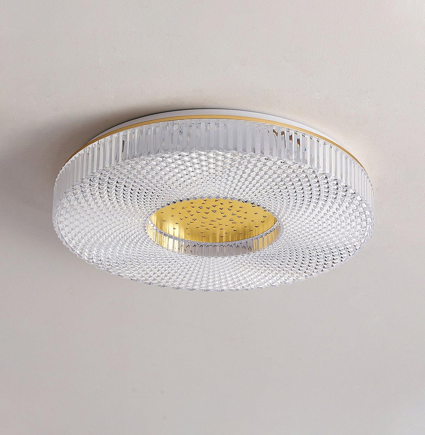 Cimona Flush Light | Iron & Acrylic | Gold or White