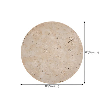 Circle Travertine Wall Lamp | Yellow Travertine Stone | Single