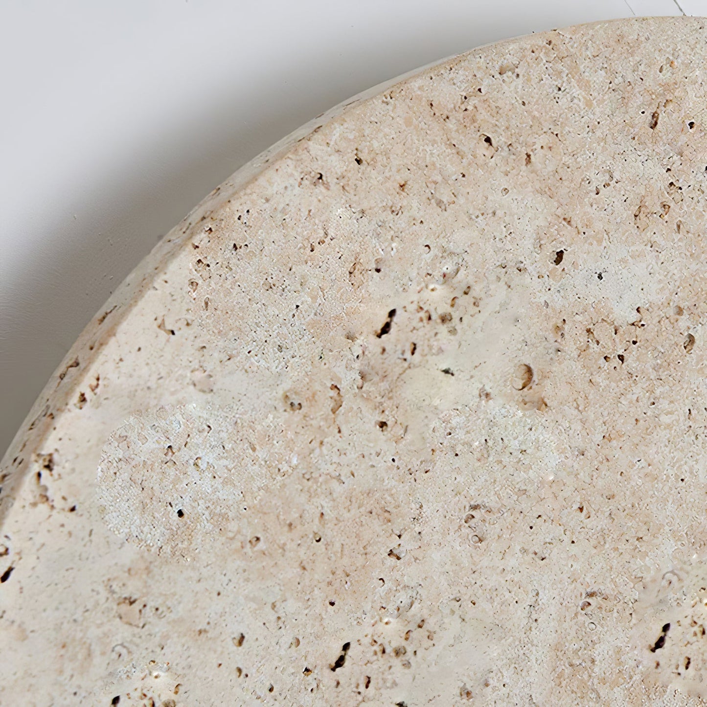 Circle Travertine Wall Lamp | Yellow Travertine Stone | Single