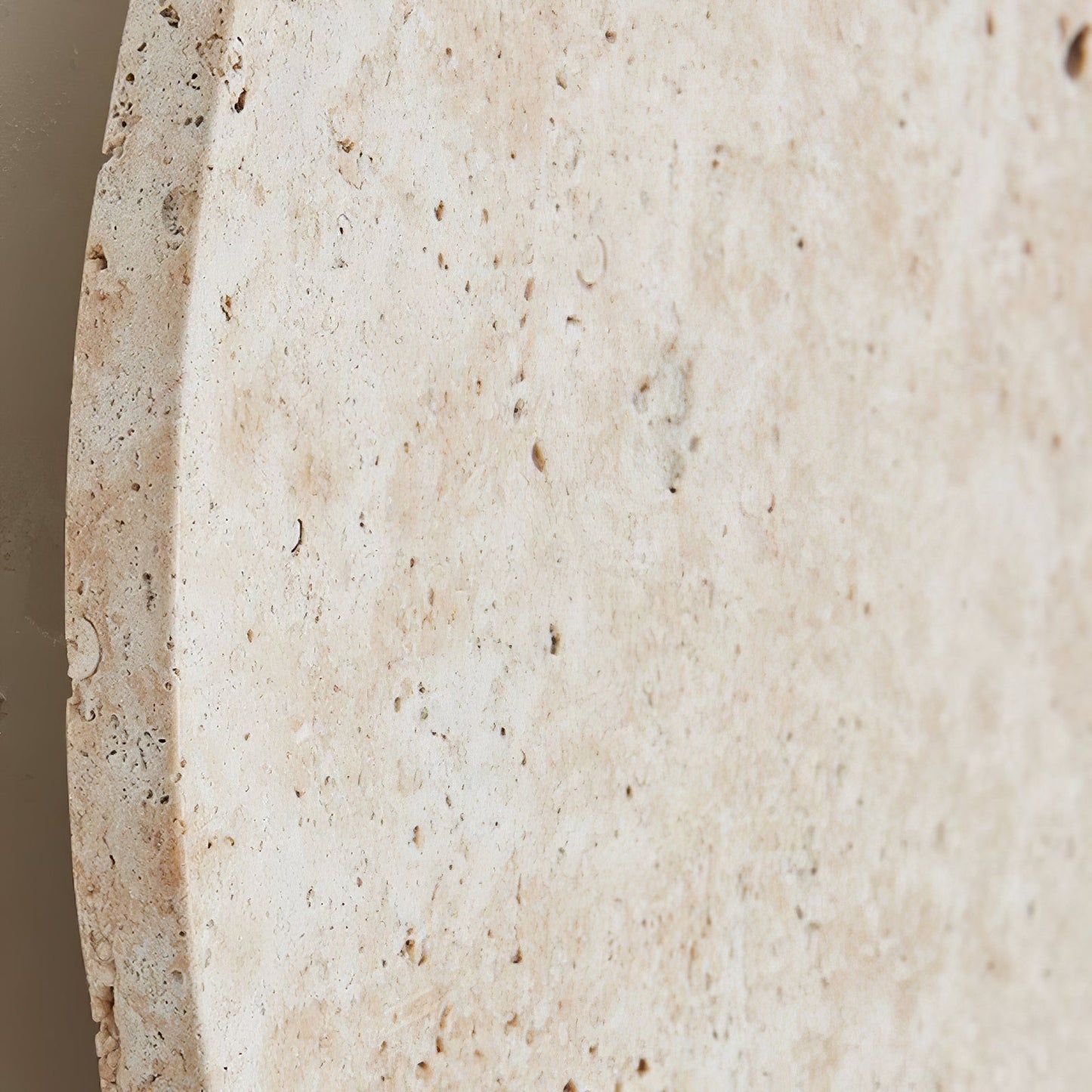 Circle Travertine Wall Lamp | Yellow Travertine Stone | Single