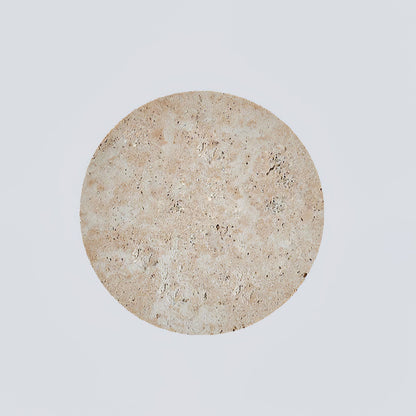 Circle Travertine Wall Lamp | Yellow Travertine Stone | Single