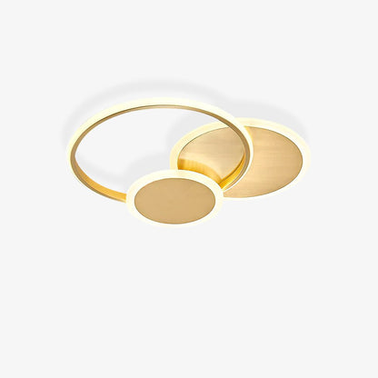 Circles LED Ceiling Light | Gold Finish | 3 Lighting Rings
