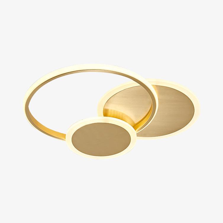 Circles LED Ceiling Light | Gold Finish | 3 Lighting Rings