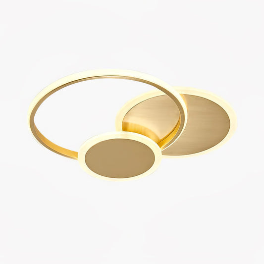 Circles LED Ceiling Light | Gold Finish | 3 Lighting Rings