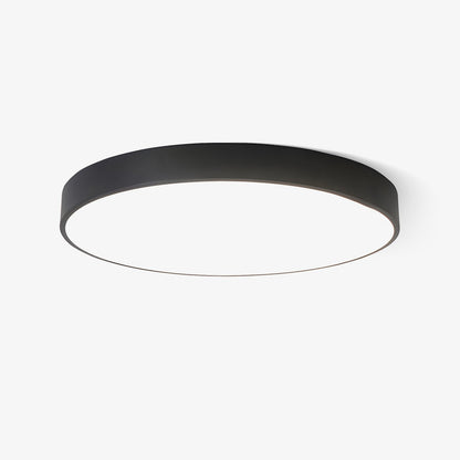 Circular Slimline Ceiling Light | Metal & Acrylic | Black or White