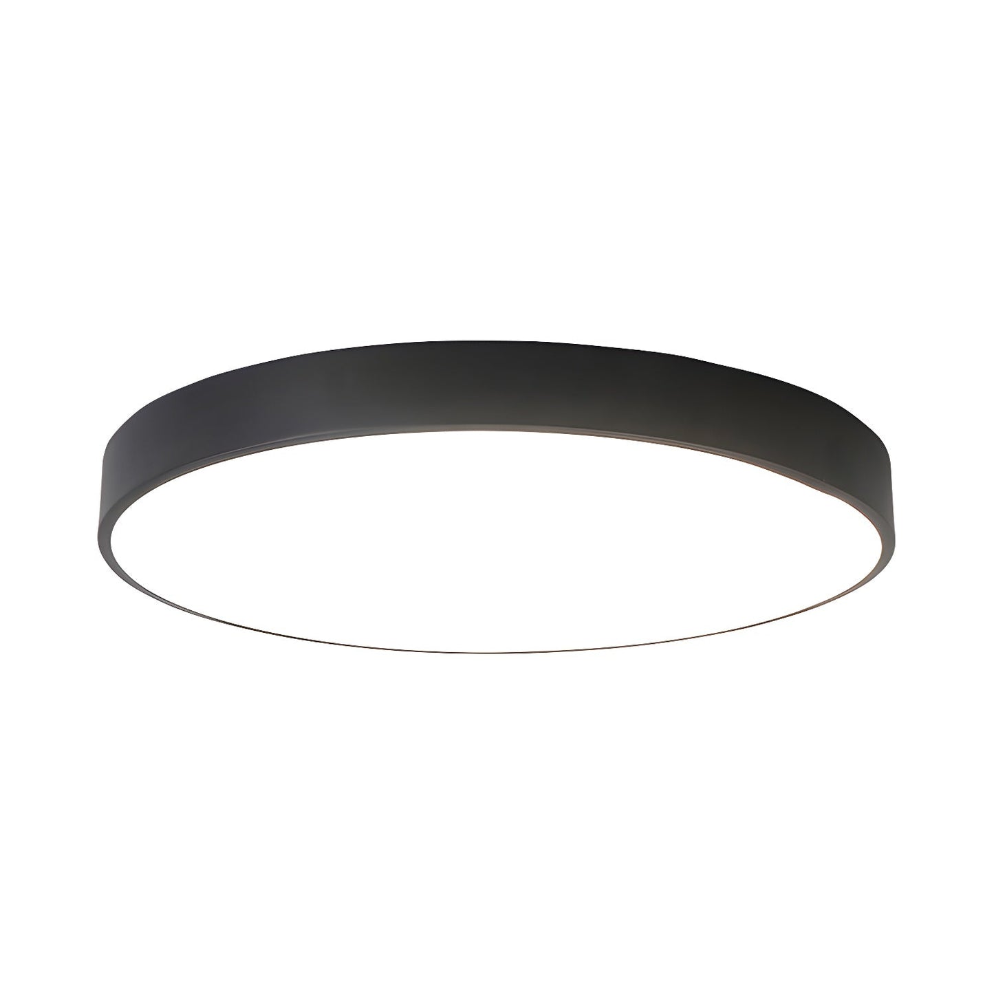 Circular Slimline Ceiling Light | Metal & Acrylic | Black or White