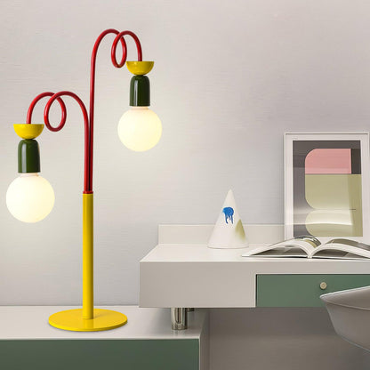 Circulo Play Table Lamp | Geometric Design | Red, Green, Yellow Accents