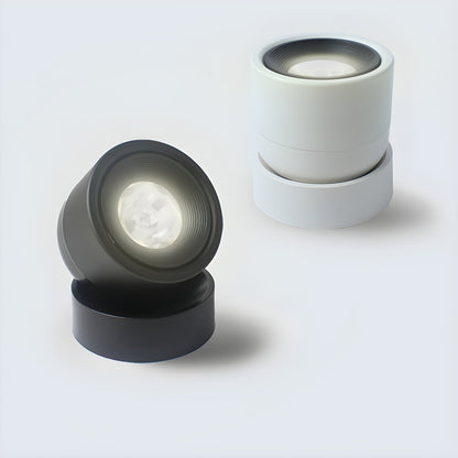 Clara Rotating Surface Downlight | Metal/Aluminum/Acrylic | Black/White