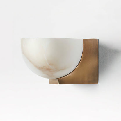 Clara Sconce | Alabaster Shade | Bronze/Black/Nickel Finish