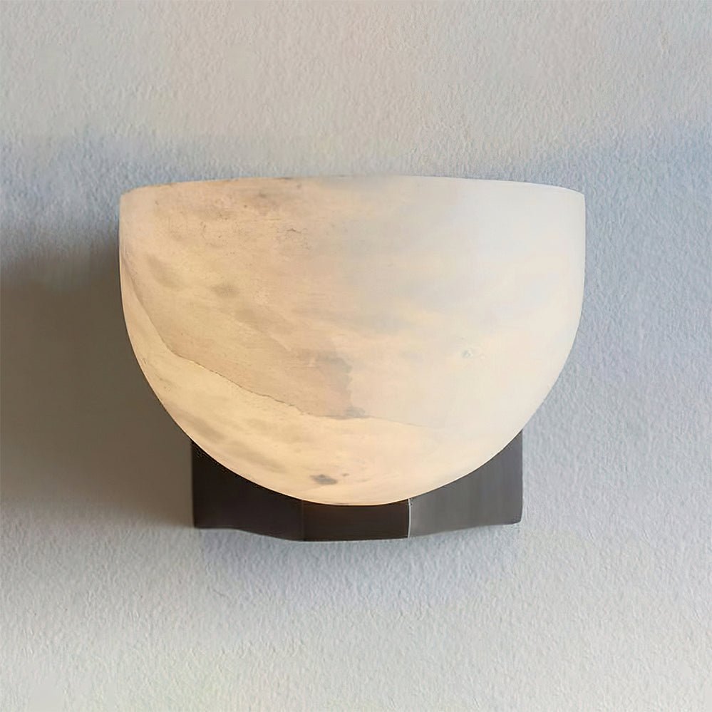 Clara Sconce | Alabaster Shade | Bronze/Black/Nickel Finish