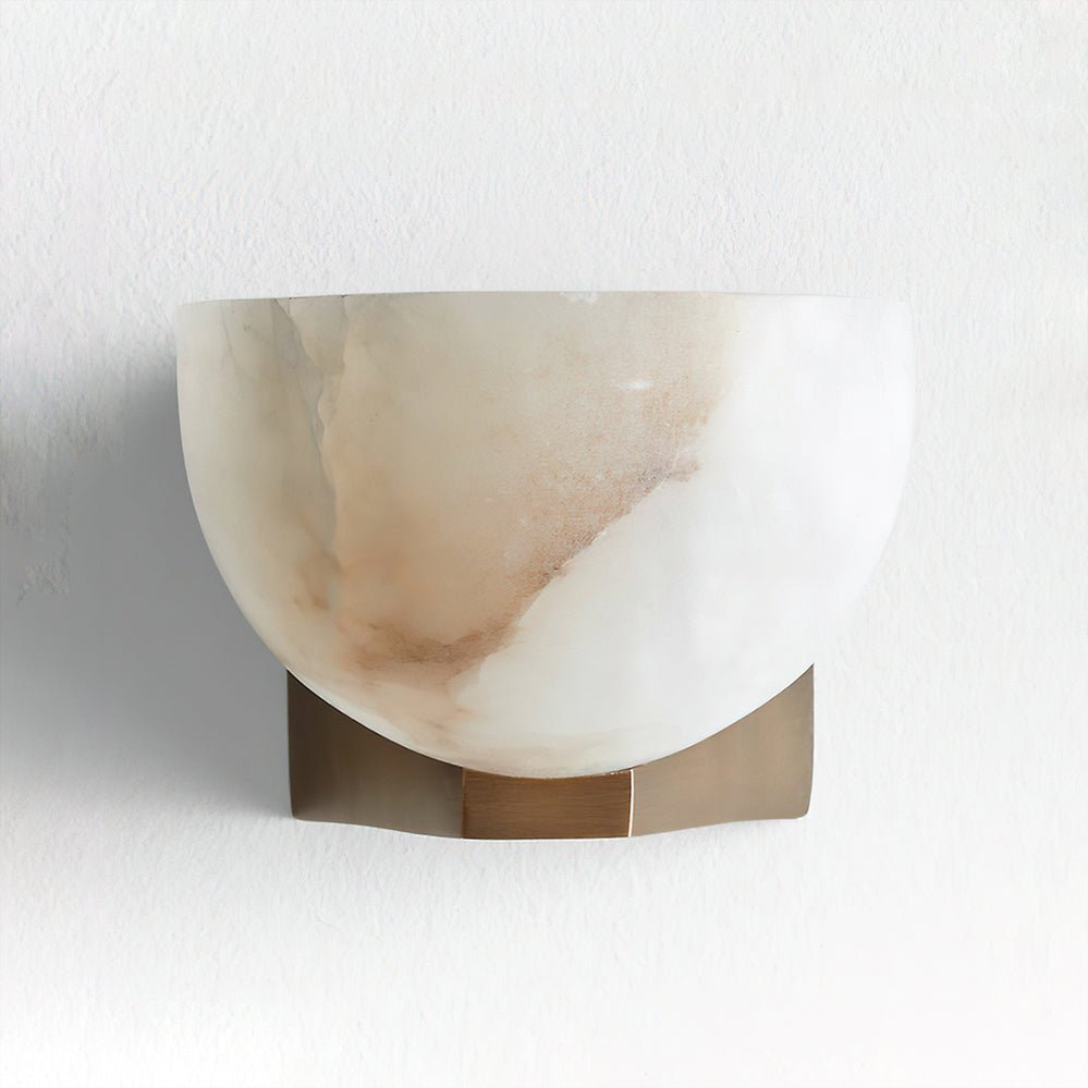 Clara Sconce | Alabaster Shade | Bronze/Black/Nickel Finish