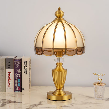 Clarissa Table Lamp | Brass & Glass | White Shade