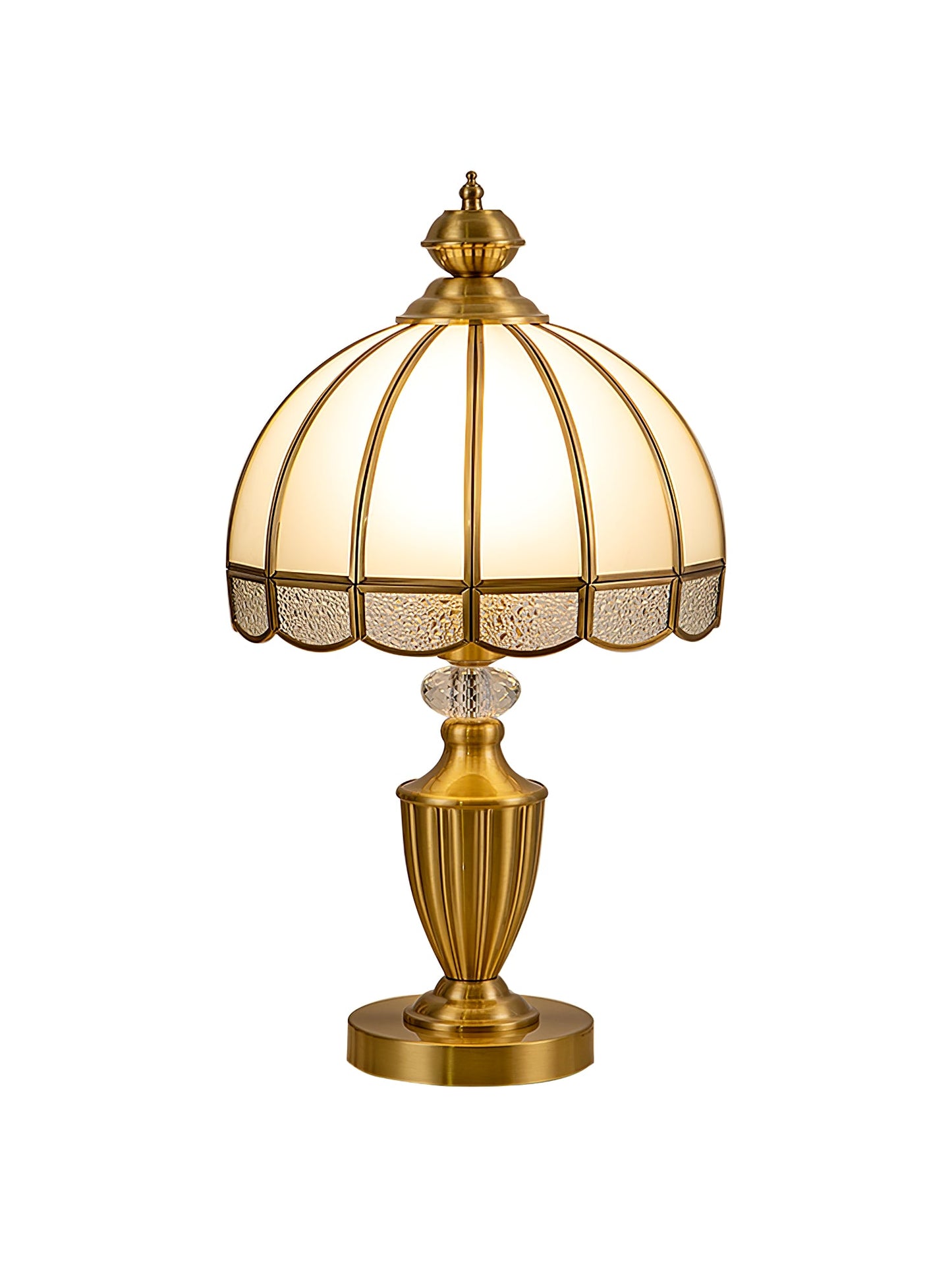 Clarissa Table Lamp | Brass & Glass | White Shade