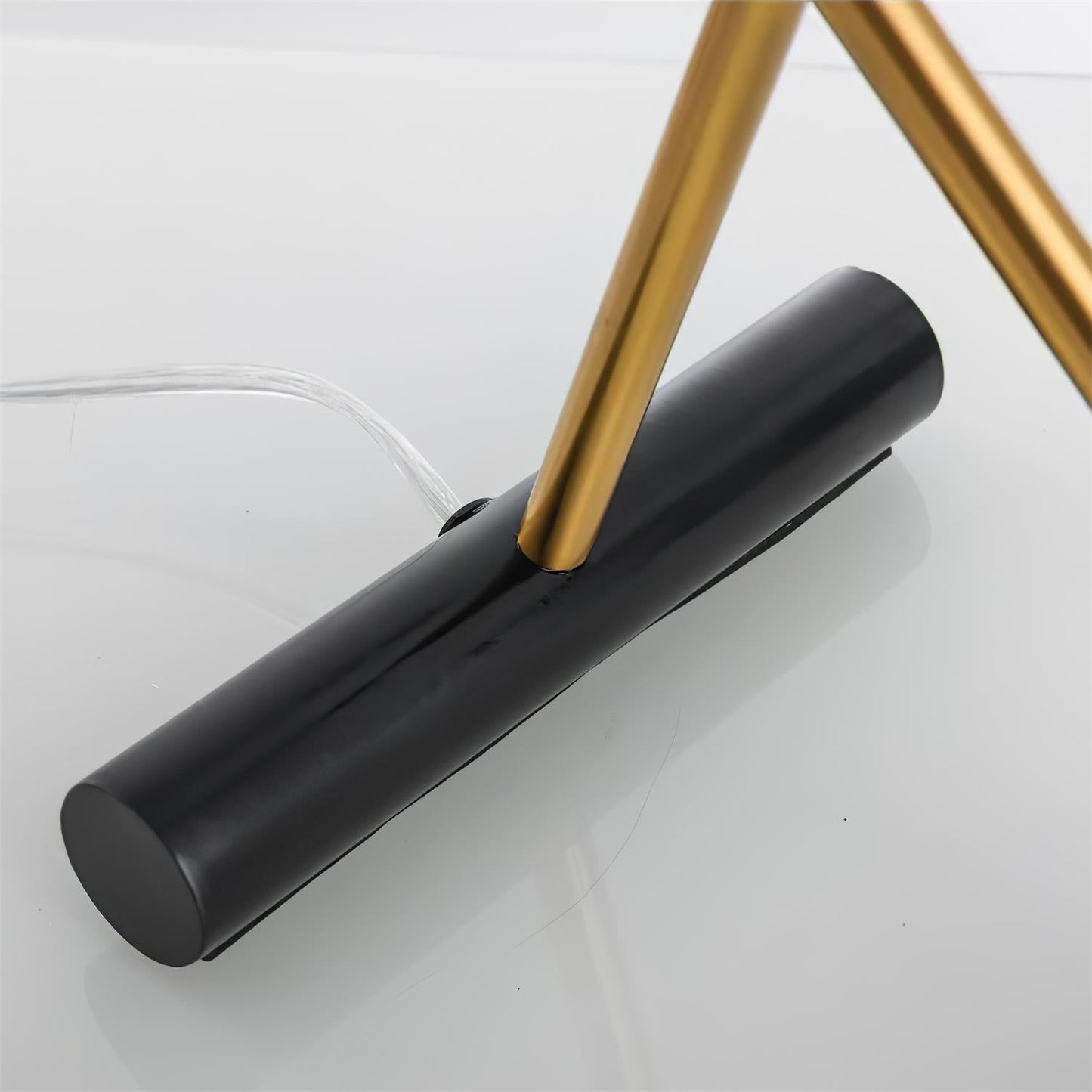 Cleo Table Lamp | Iron & Marble | Gold, Black, White