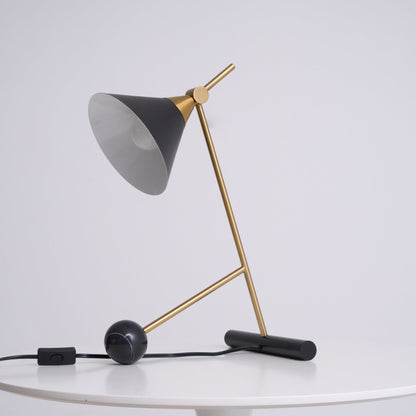 Cleo Table Lamp | Iron & Marble | Gold, Black, White