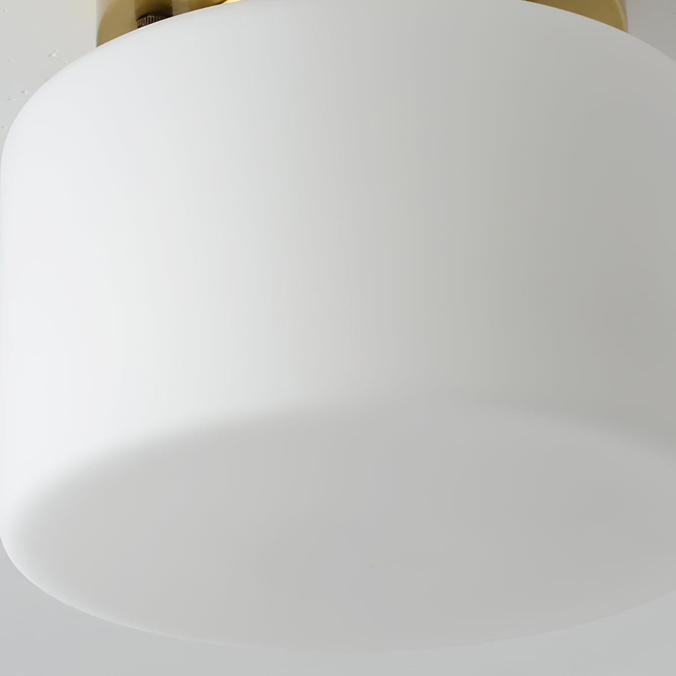Clinio Flush Mount Ceiling Light | Brass & Glass | White Shade