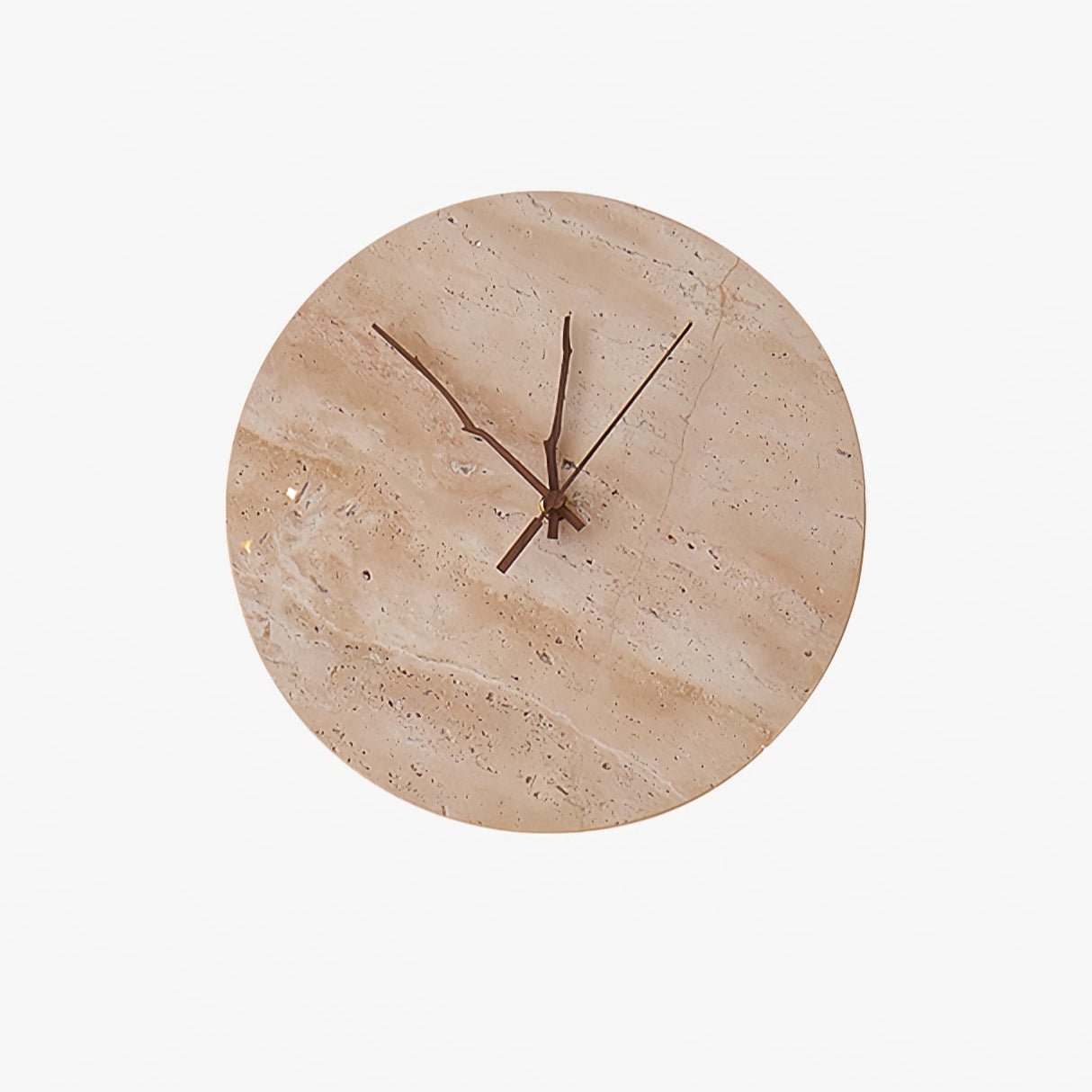 Clock Wall Lamp | Travertine Stone | Yellow