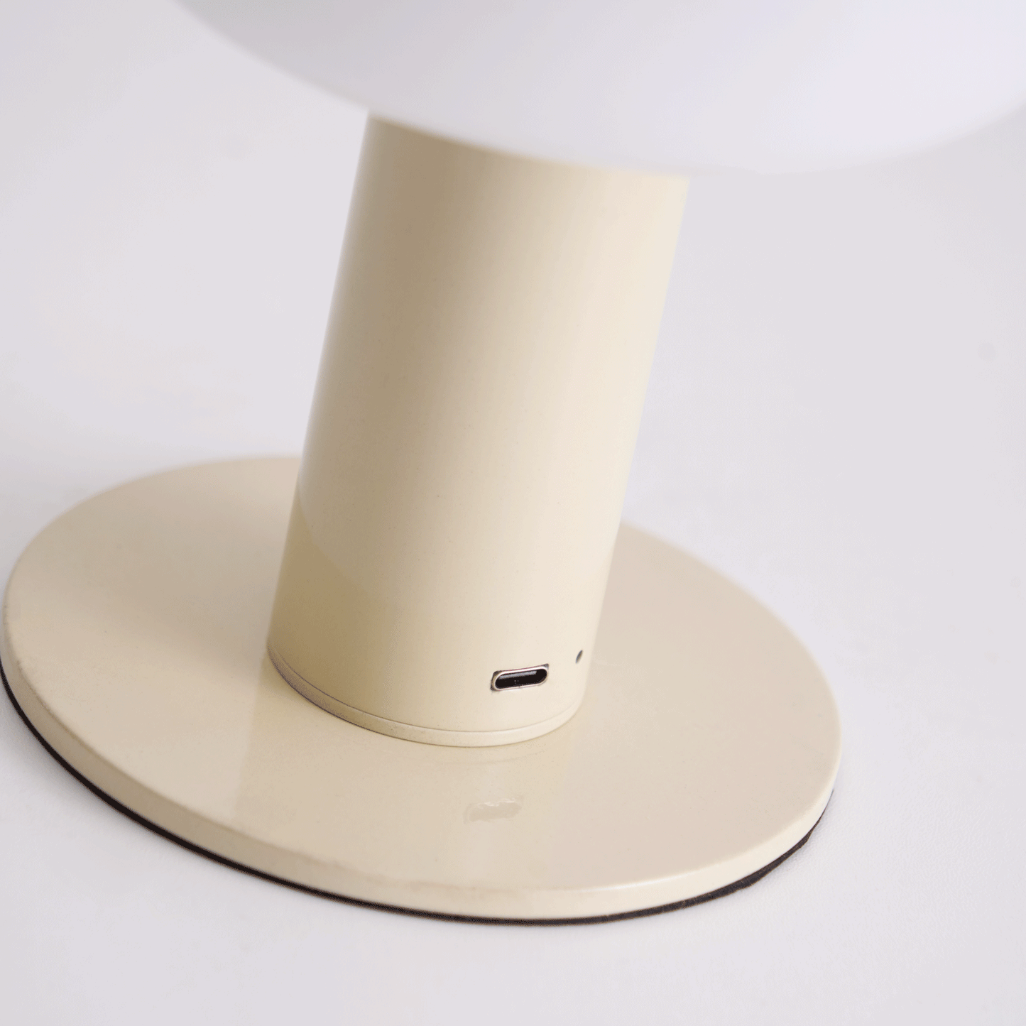 Cloud Dome Table Lamp | Frosted Glass & Metal | Black/Beige