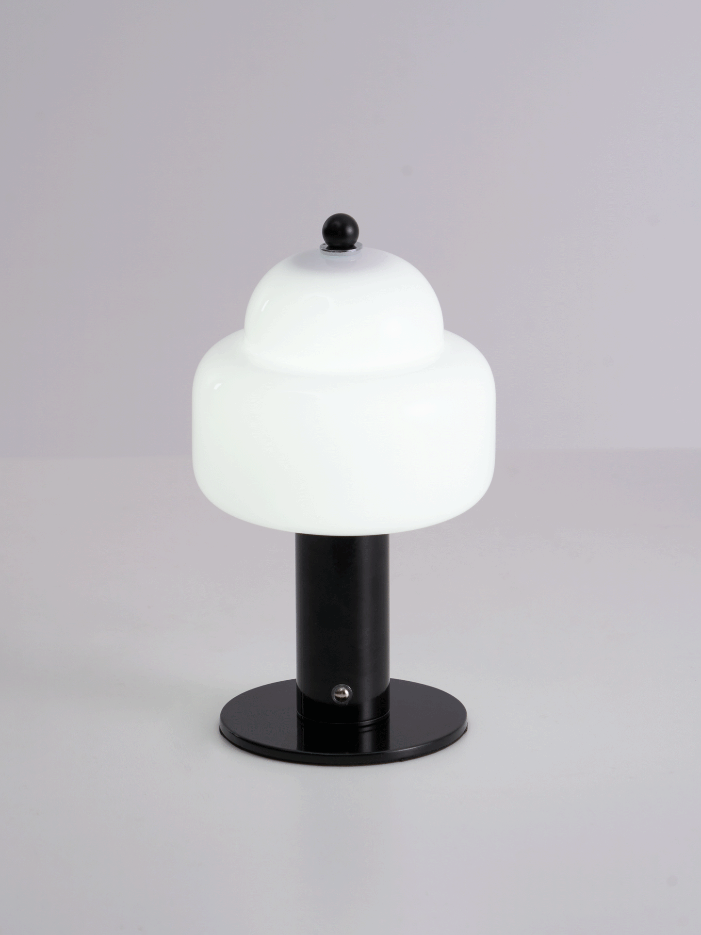 Cloud Dome Table Lamp | Frosted Glass & Metal | Black/Beige