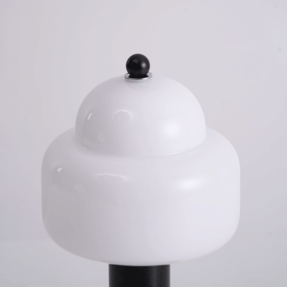 Cloud Dome Table Lamp | Frosted Glass & Metal | Black/Beige