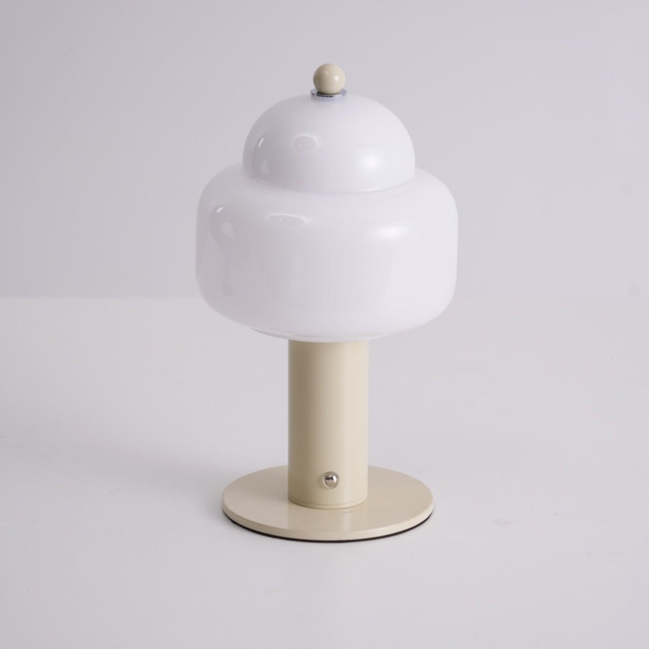 Cloud Dome Table Lamp | Frosted Glass & Metal | Black/Beige