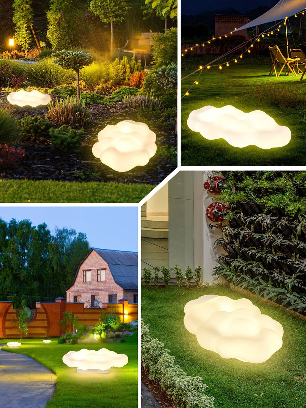Cloud Outdoor Floor Light | Metal & PE | White
