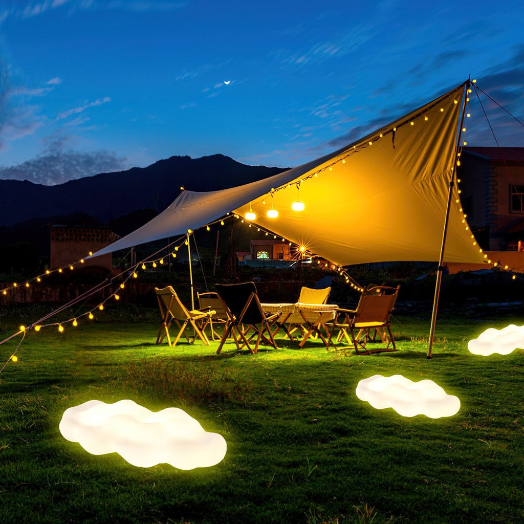 Cloud Outdoor Floor Light | Metal & PE | White