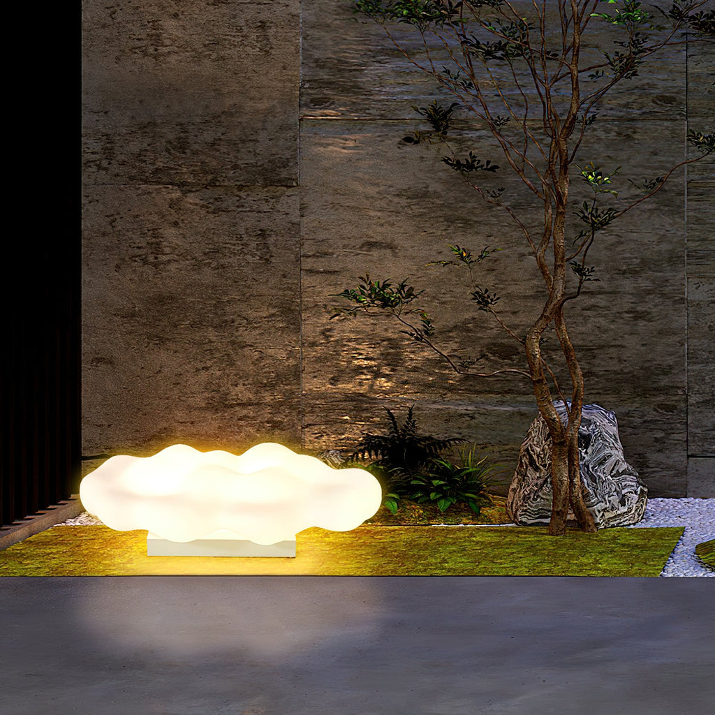 Cloud Outdoor Floor Light | Metal & PE | White