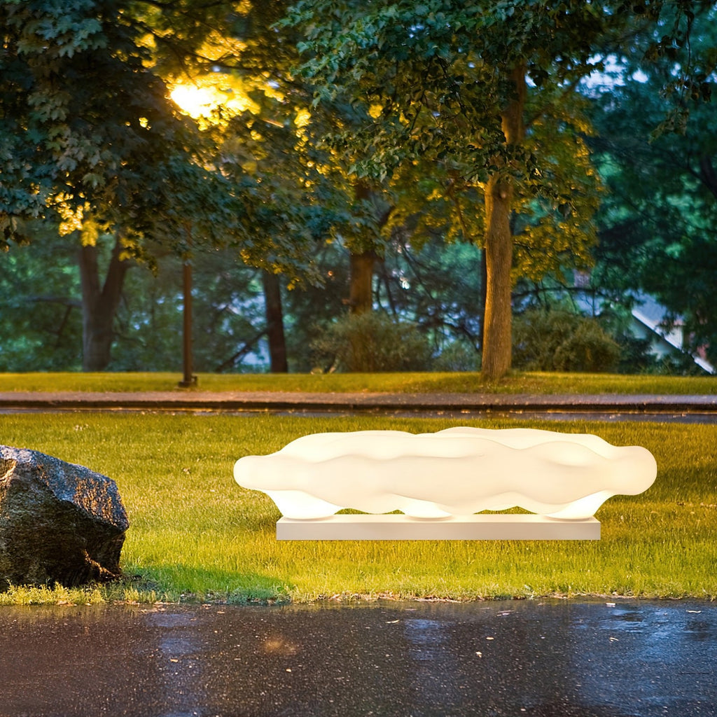 Cloud Outdoor Floor Light | Metal & PE | White