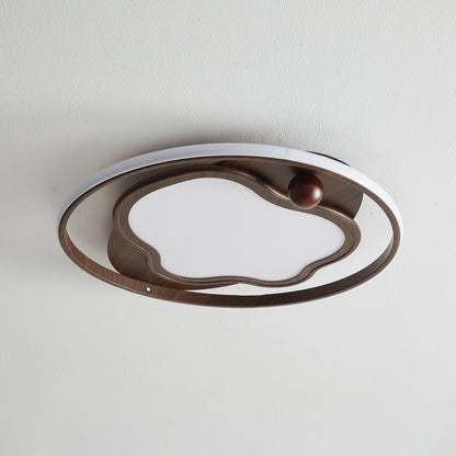 Cloudcrest Ceiling Light | Walnut Wood Grain | Warm/Neutral/Cool Light
