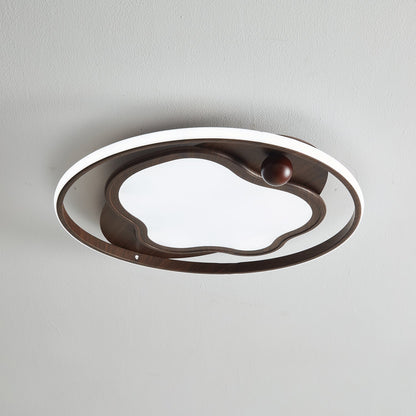 Cloudcrest Ceiling Light | Walnut Wood Grain | Warm/Neutral/Cool Light