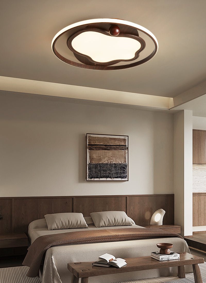 Cloudcrest Ceiling Light | Walnut Wood Grain | Warm/Neutral/Cool Light