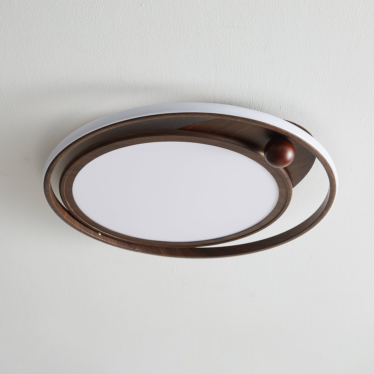 Cloudcrest Ceiling Light | Walnut Wood Grain | Warm/Neutral/Cool Light