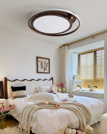 Cloudcrest Ceiling Light | Walnut Wood Grain | Warm/Neutral/Cool Light