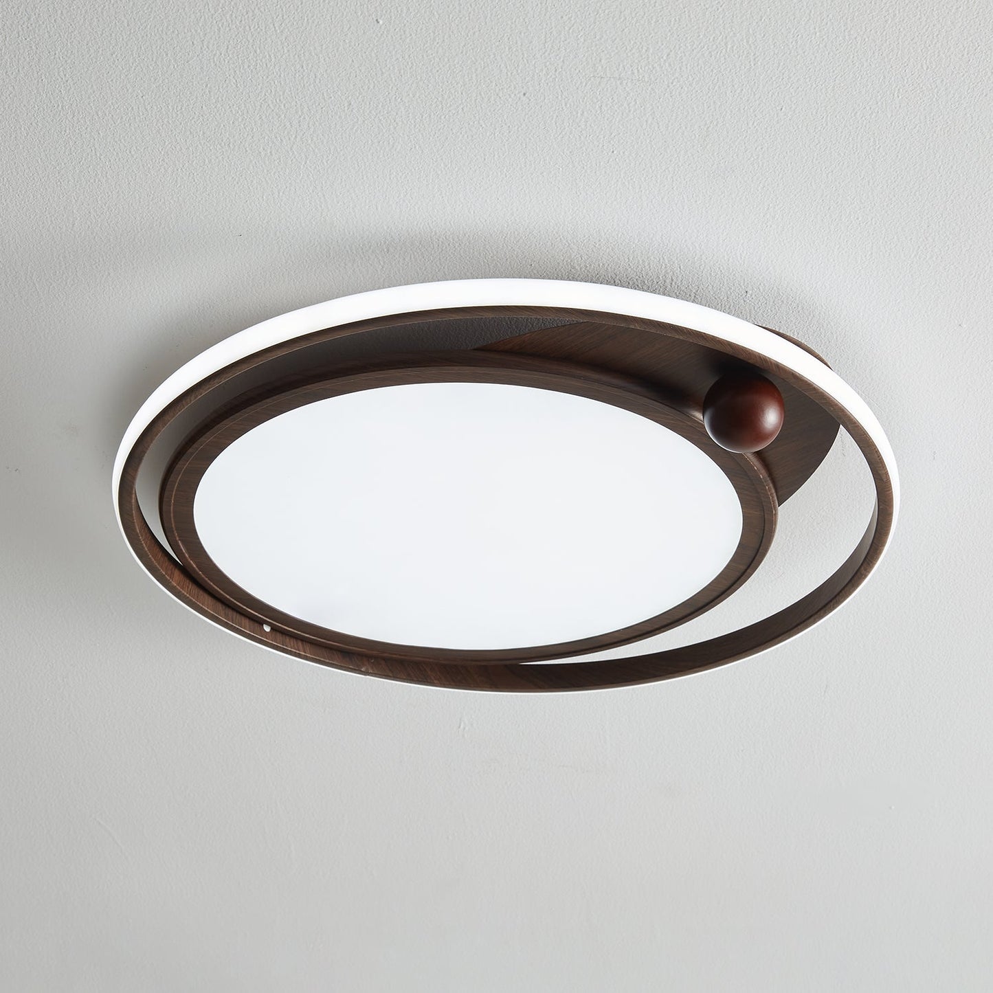 Cloudcrest Ceiling Light | Walnut Wood Grain | Warm/Neutral/Cool Light