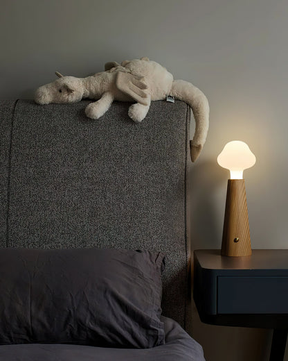 Cloudlet Table Lamp | Wood, Acrylic, Metal | White Shade