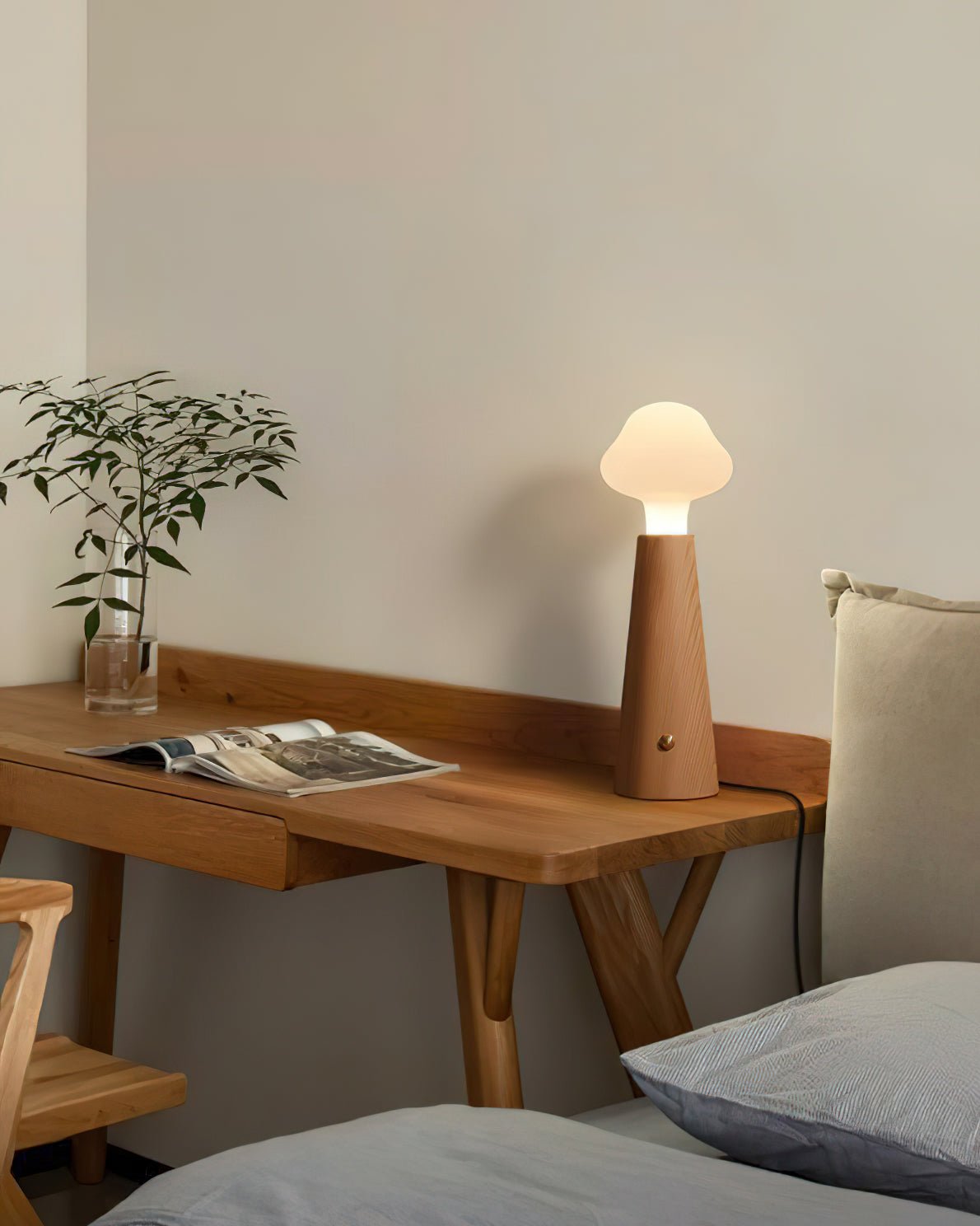 Cloudlet Table Lamp | Wood, Acrylic, Metal | White Shade