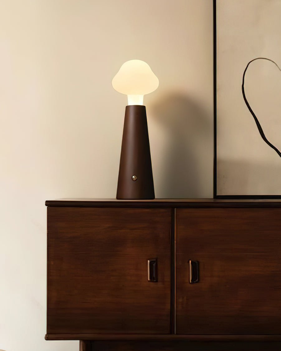 Cloudlet Table Lamp | Wood, Acrylic, Metal | White Shade