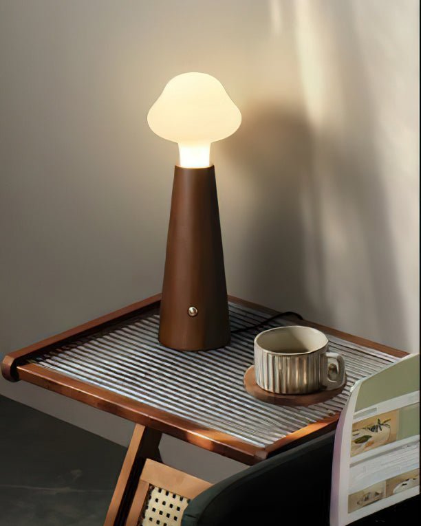 Cloudlet Table Lamp | Wood, Acrylic, Metal | White Shade