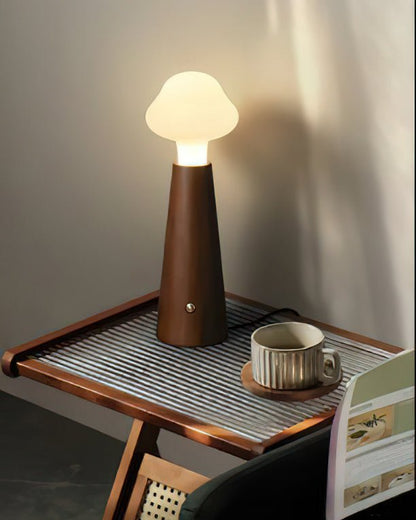 Cloudlet Table Lamp | Wood, Acrylic, Metal | White Shade