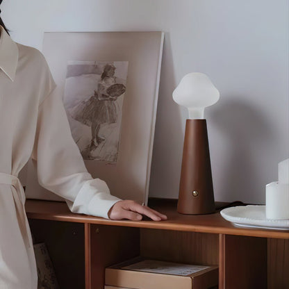 Cloudlet Table Lamp | Wood, Acrylic, Metal | White Shade