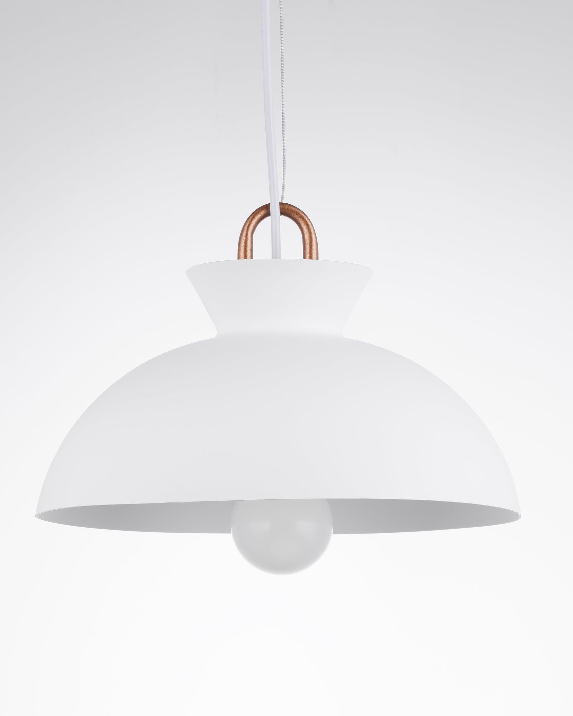 Coil Ceiling Pendant Light | Metal & Glass | Black and White