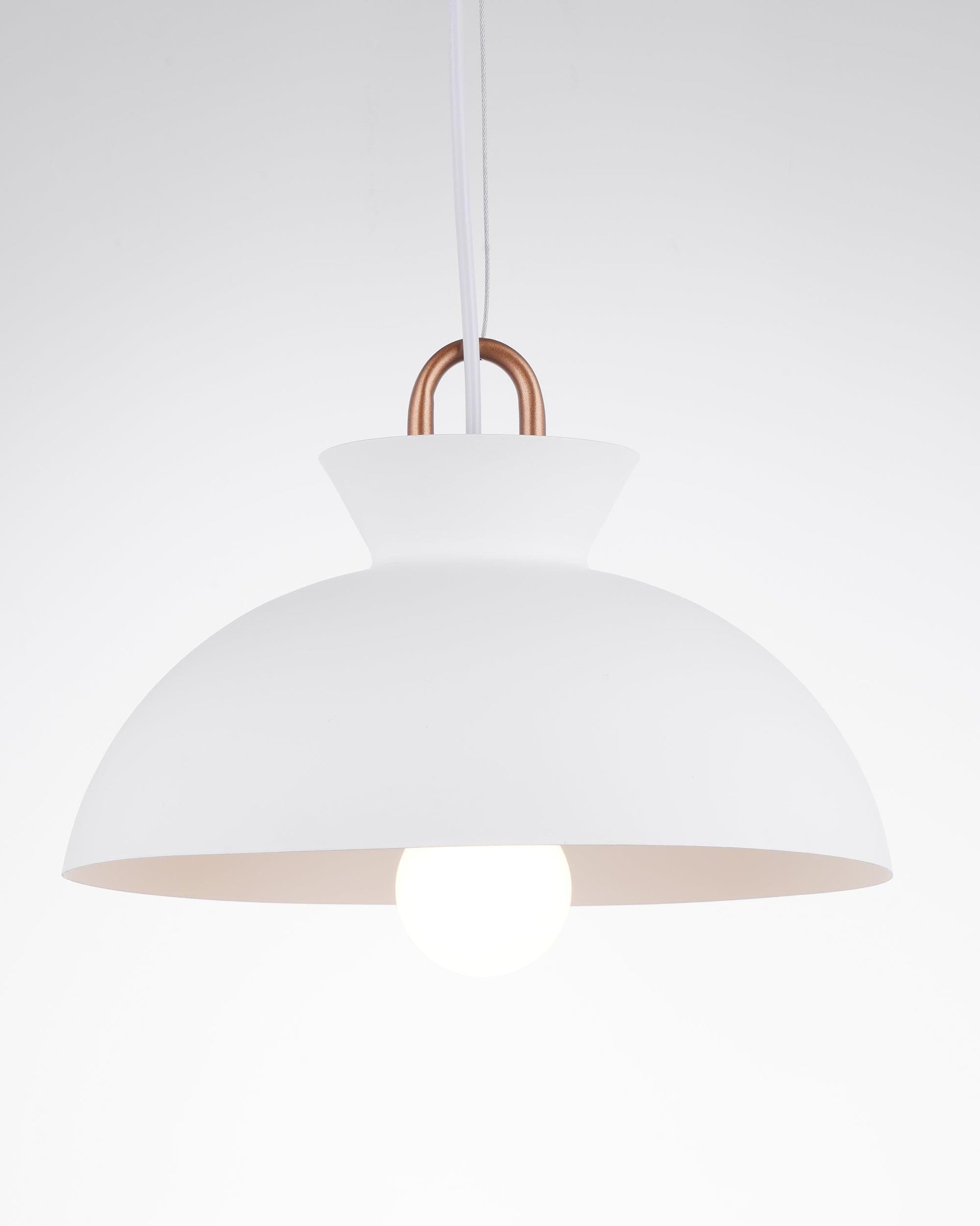 Coil Ceiling Pendant Light | Metal & Glass | Black and White