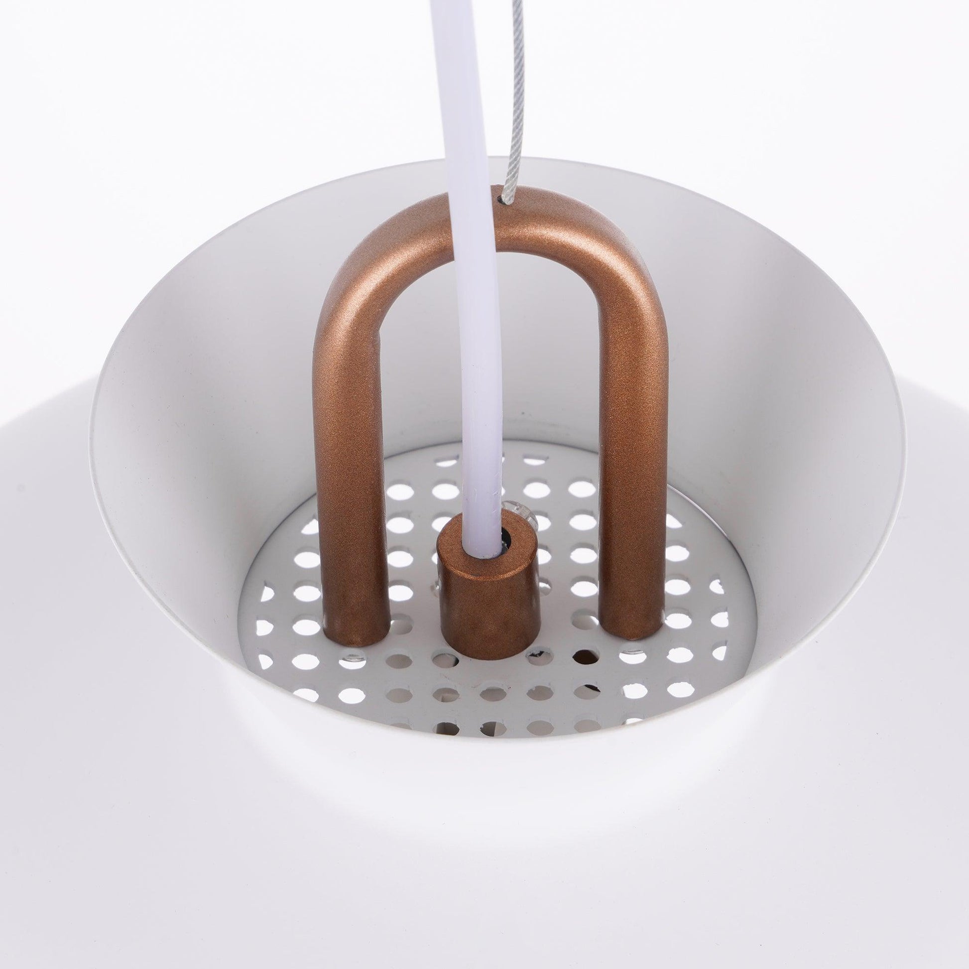 Coil Ceiling Pendant Light | Metal & Glass | Black and White